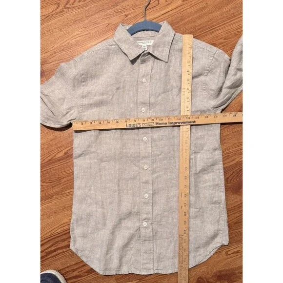 Banana Republic Slim-Fit Linen Shirt Natural Beige Classic Size XS Long Sleeve - Picture 11 of 11